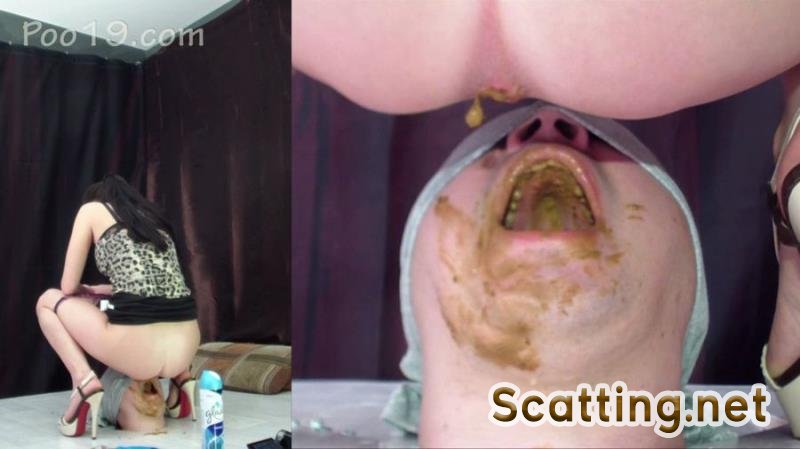 MilanaSmelly - Rapid swallowing of female shit without chewing (Humiliation, Face Sitting) Femdom [HD 720p]