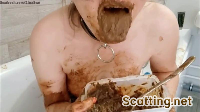 ScatLina - Bathroom Scat Play (Solo, Toys) Amateur [FullHD 1080p]
