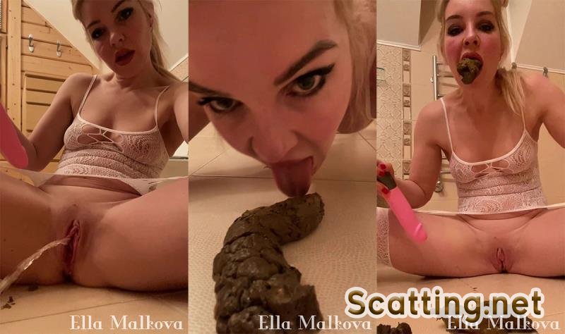 Scat Ella / Ella Malova - Masturbating and Licking Shit (Scat, Masturbation) CassieScatStore.com [UltraHD 2K]