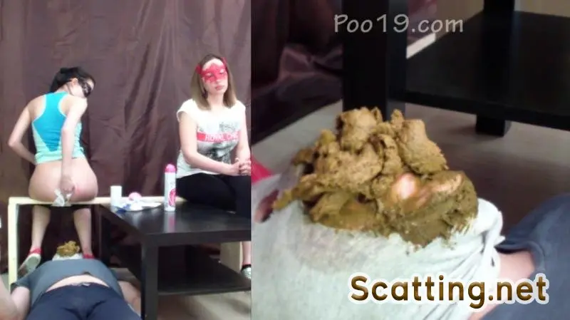 Smelly Milana - 2 sweet asses treated me with morning shit (Humiliation, Toilet Slavery) Femdom Scat [FullHD 1080p]