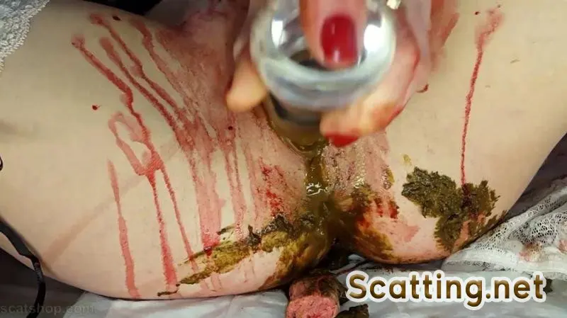 Anna Coprofield - Shit and Blood Vol.7 Part 2 (Masturbation, Dildo) Solo Scat [FullHD 1080p]