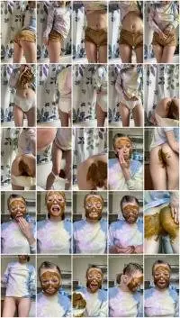 sexandcandy18 - Teen's first diaper fill + face mask! (Amateur, Young) Scatting [UltraHD 2K] Screenshot 1