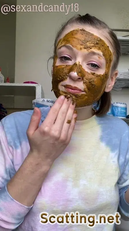 sexandcandy18 - Teen's first diaper fill + face mask! (Amateur, Young) Scatting [UltraHD 2K]