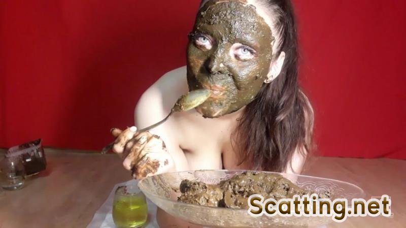 Lina - Lina scat young swallowing shit (Solo, Defecation) Eating Scat [FullHD 1080p]