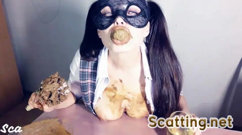 ScatLina - Shitty homework (Tits, Shit) Shit Eating [FullHD 1080p]