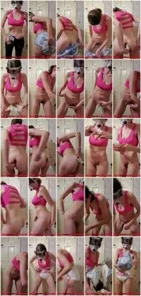 MessyDiaperNat - Messy diaper change in the Bathroom (Solo, Shit) New scat [UltraHD 2K] Screenshot 1