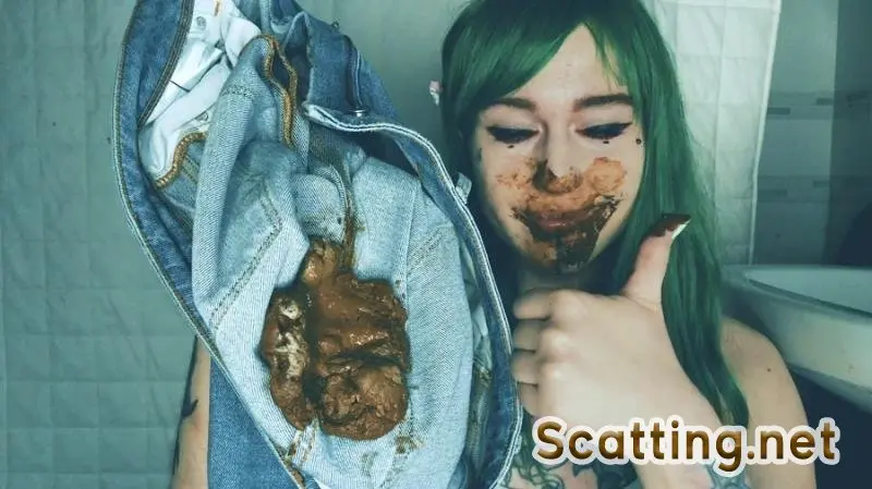 DirtyBetty - FREAKY scat panty pooping play (Extreme, Solo, Teen) Shit in Jean [FullHD 1080p]