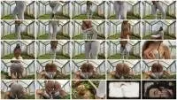 VeganLinda - Cumming, Shitting and Pissing in white Leggings (Scat, Solo) Diarrhea [FullHD 1080p] Screenshot 1