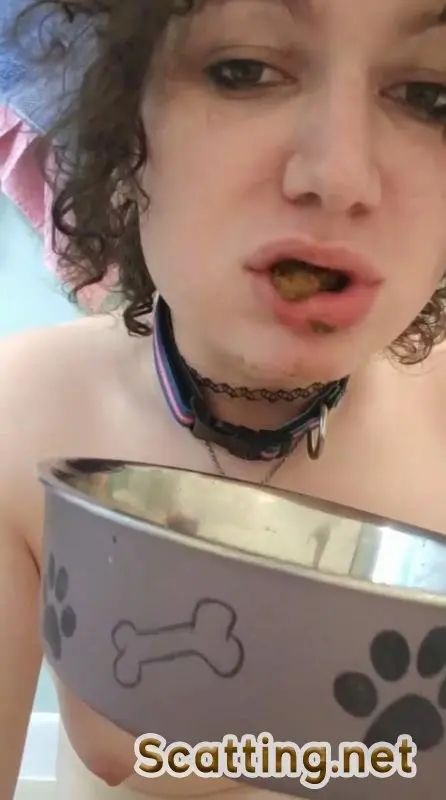 GoddessAndreea - Kinky slut eat own shit part 1 (Defecation, Solo) Eating [UltraHD 2K]