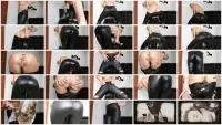 MissAnja - Runny Lumpy Diarrhea In Leather Look Leggings (Solo, Latex) Extreme Scat [FullHD 1080p] Screenshot 1