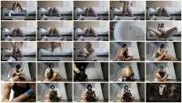 Solo - Poop on my knees with hairdresser in shit (Defecation, Extreme) Poop [FullHD 1080p] Screenshot 1