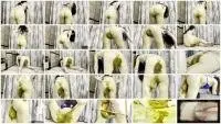 thefartbabes - Ruined Bulge In Shiny Tights (Poop Smear, Solo) Pooping Jeans [FullHD 1080p] Screenshot 1