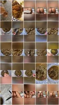Brownsensations - Smearing my dinner (Poop, Defecation) Solo [UltraHD 2K] Screenshot 1