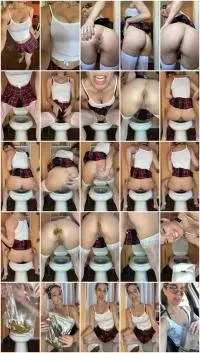 VibeWithMolly - School girl poops in bag (Extreme, Solo) Poop [UltraHD 2K] Screenshot 1
