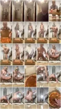 your_mariam - Pepperoni pizza with extra toppings (Amateur, Solo) Defecation [UltraHD 2K] Screenshot 1