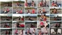 Scarlethot - Making a poop cake at the airport (Lesbians, Eat) Outdoor [FullHD 1080p] Screenshot 1