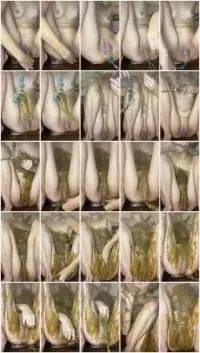 p00girl - Milking shit with anal beads smeared (Poop, Defecation) Solo [UltraHD 2K] Screenshot 1