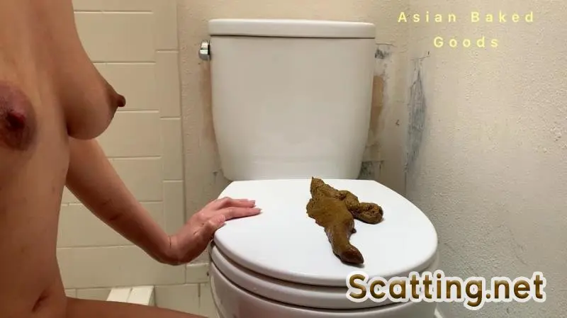 Marinayam19 - Shit on The Toilet Cover, Back View (Big pile, Solo) Kaviar Scat [FullHD 1080p]