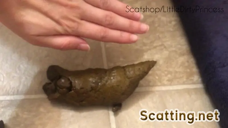 LittleDirtyPrincess - Urgent shit plops on the floor (Scat, Solo) Big pile [FullHD 1080p]
