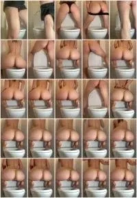 Markovna - Mladlena poops on tiptoe in the toilet (New scat, Solo) Toilet Slavery [UltraHD 4K] Screenshot 1