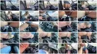 Devil Sophie - Anal gear knob fuck until the sausage presses - Geil shit in the rental car SteffiBlond (Solo, Shit) Masturbation [UltraHD 4K] Screenshot 1