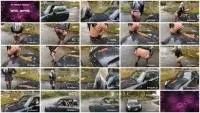 Devil Sophie - Fiercely shit on the hood - with this mess I go now (Solo, Diarrhea) Outdoor Scat [FullHD 1080p] Screenshot 1
