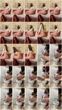 Markovna - Shit in my friend's toilet and hotel (Amateur, Solo) Poop [UltraHD 4K] Screenshot 1