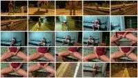 Devil Sophie - Railway track piss &amp; shit - Pissbattle on the platform with apple birth from the cunt (Farting, Poop) Solo [FullHD 1080p] Screenshot 1