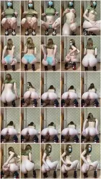 HolyCrap - Smearing shit in the kitchen (Shitting Girls, Amateur) Solo [UltraHD 4K] Screenshot 1
