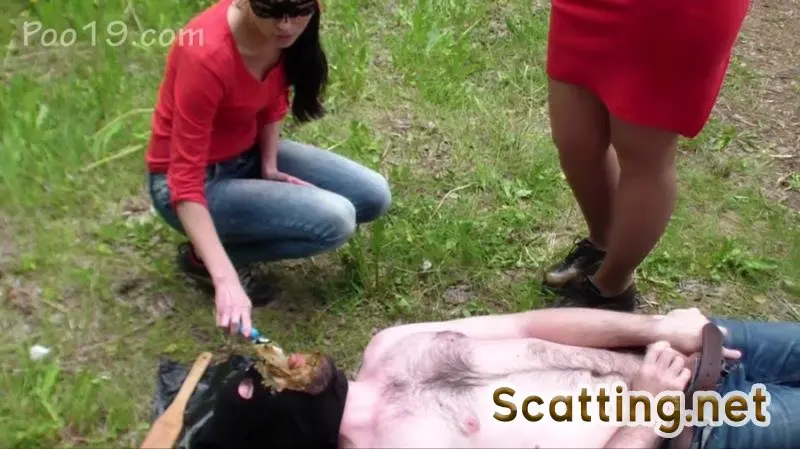 SmellyMilana - 2 girls used live toilet in woods (Humiliation, Toilet Slavery) Poo19.com / ScatShop.com [HD 720p]