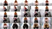 Cleopatra - Farting and Pooping In Black Leather Pants (Solo, Fetish) Latex [UltraHD 2K] Screenshot 1