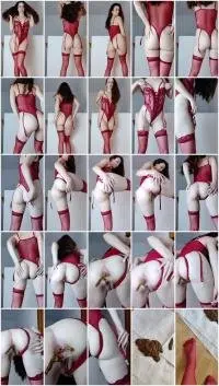 AinaraX - Shitting standing up in lingerie (Extreme, Solo) Shit In Pantyhose [UltraHD 2K] Screenshot 1