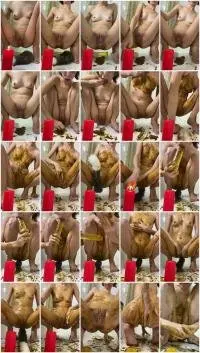p00girl - Pooping after wearing a tail butt plug (Defecation, Solo) Amateur [UltraHD 2K] Screenshot 1