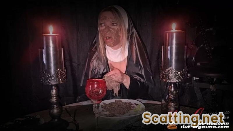 SlutOrgasma - The holy food and scat dinner - The medieval shit puking scat slave 1 - Holy nun extreme shit and puke play (Fetish, Eat, Solo) Defecation [FullHD 1080p]