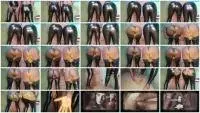PrettyEbonies - Premium leather panty poop (Latex, Leggins) Smearing [FullHD 1080p] Screenshot 1