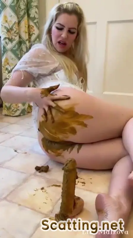 ScatElla - DILDO SHIT FUCKING BLOW JOB (Dildo, Play) Solo [HD 720p]