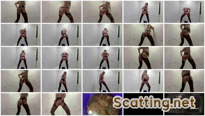 Thefartbabes - Plop in bucket custom (Scat, Blonde) Solo [FullHD 1080p] Screenshot 1