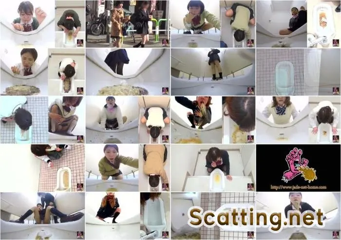 Puking schoolgirls in toilet after food poisoning. PGFD-013 [FullHD 1080p] Screenshot 1