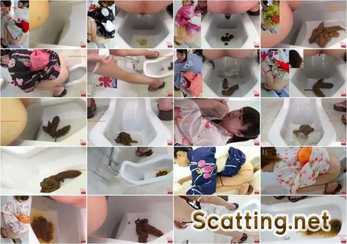 Girls in japanese national costume shit in toilet. FF-148 [FullHD 1080p] Screenshot 1