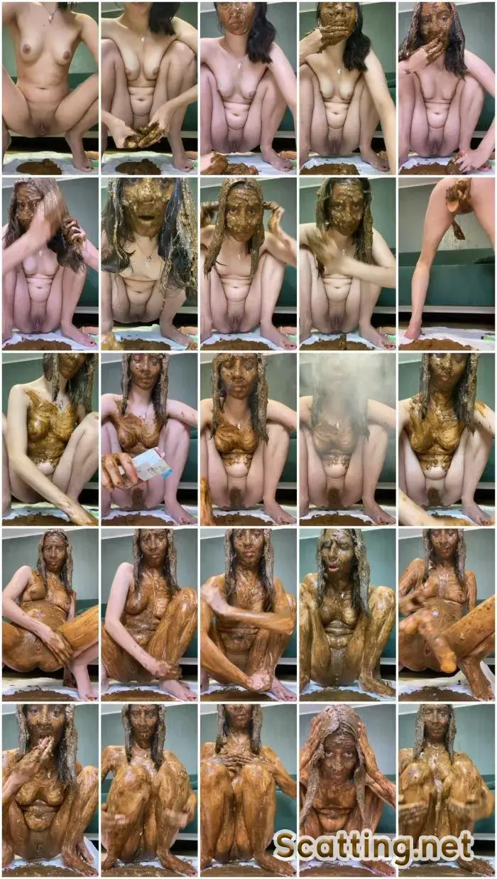 PooGirl - Сrazy scat 2 piles of head and body, smoking (Dirty Talk, Solo) Degradation [UltraHD 2K] Screenshot 1