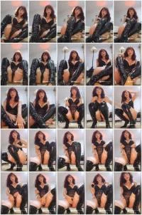 Domina Marbella - Sexy black lingerie and boots (Solo, Toilet Slavery ) DarkFans.com [UltraHD 2K]
