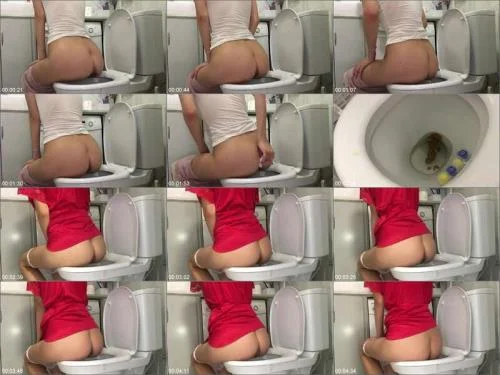 Alice Top aka Markovna - Quick shots of shit down the toilet - Scat, Piss - HD 720p