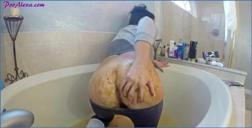Hardcore Messy Enema Bath and Panties Scat with PooAlexa