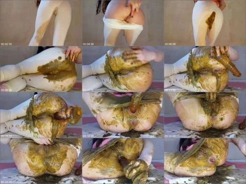 White Leggings Diarrhea starring Anna Coprofield Solo Scat