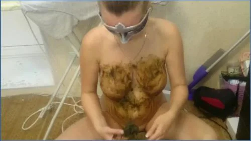 Brown Wife Stars in Hardcore Scat Smearing with Vomit and Panty Mess
