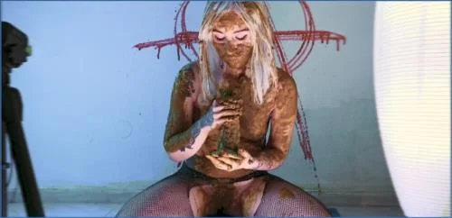 Dirty Betty in Real Pissing Femdom Action with Erotic Scat Masturbation