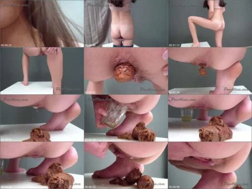 PooAlina - Alina pooping in dirty panties after work Shit Eating