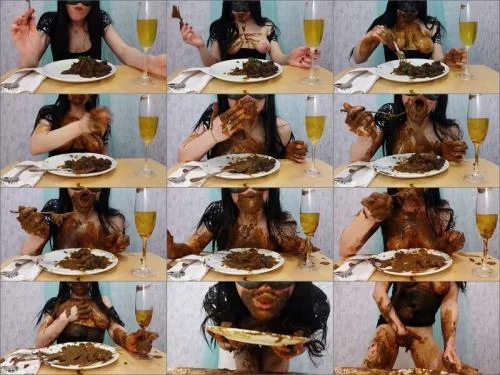 Anna Coprofield - Anna's Private Dinner - Hardcore Solo Scat