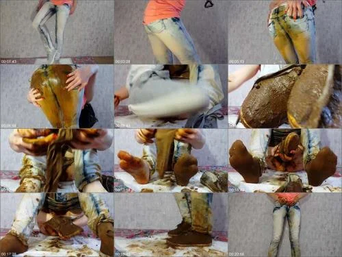 Solo Scat with Anna Coprofield - Jeans Pooping