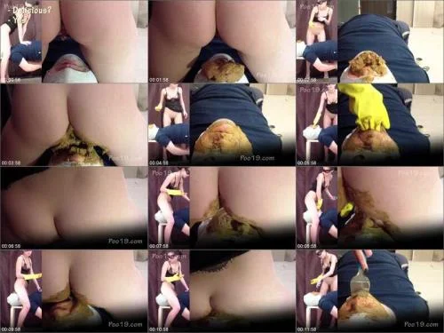 Shit Eating with Milana Smelly - Close contact with Christina's ass